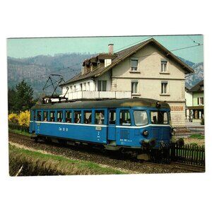 Oensingen Balsthal Bahn Postcard Electric Motor Coach Switzerland Railway